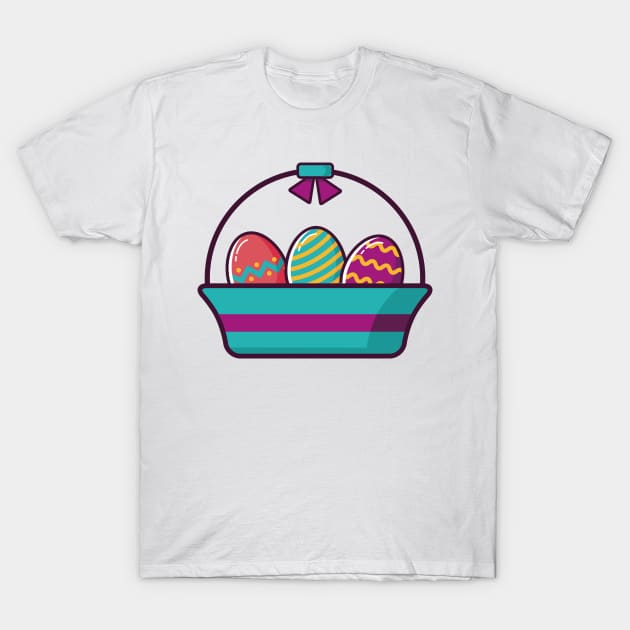 Easter basket with colorful eggs T-Shirt by derE